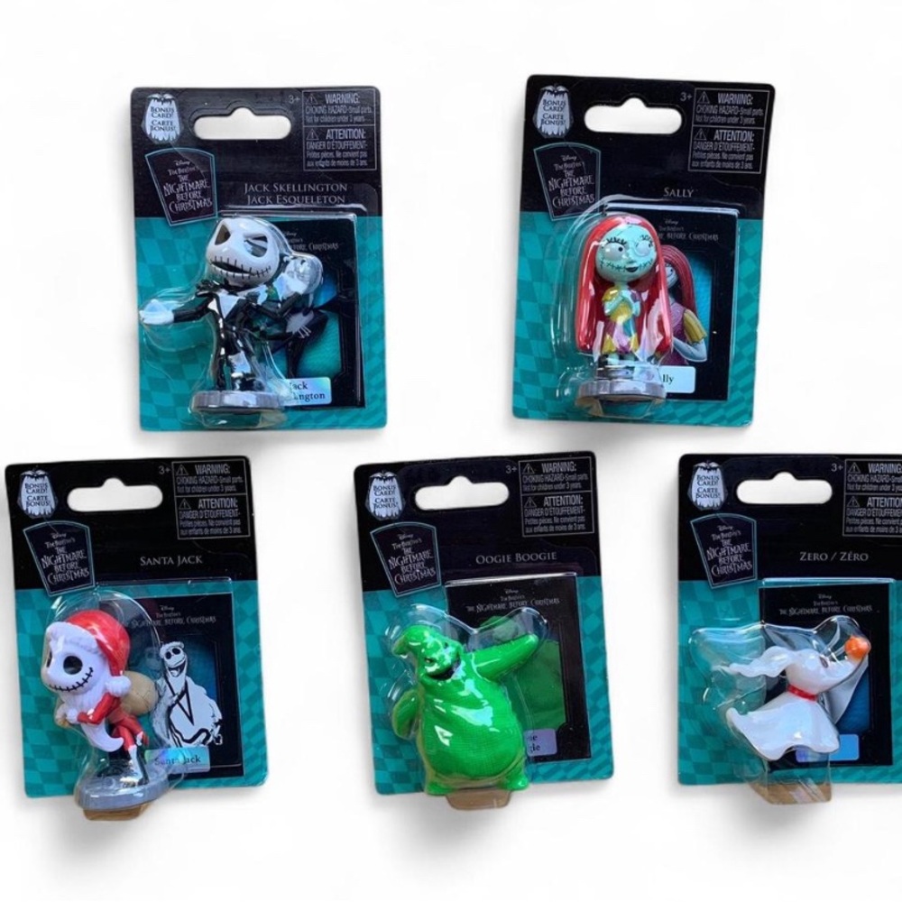 Nightmare Before Christmas Jack, Sally, Oogie Boogie, and Zero Mini Figures Set